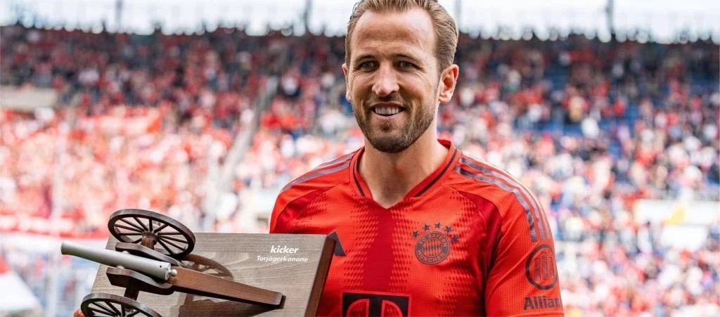 Kane ghi 26 bàn cho Bayern và một lần nữa giành danh hiệu vua phá lưới Bundesliga
