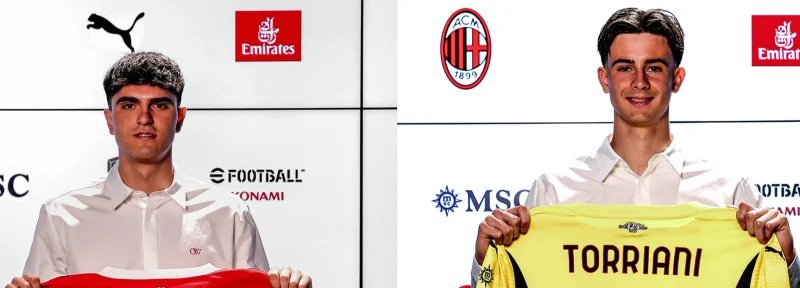 Chính thức: AC Milan gia hạn hợp đồng với Davide Batsajki và Lorenzo Torriani đến năm 2030